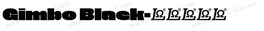 Gimbo Black字体转换
